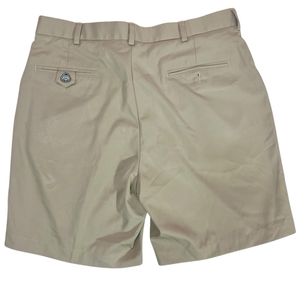 Brooks Brothers Country Club Men’s Golf Shorts Beige Pleated Chino Size 34 Khaki